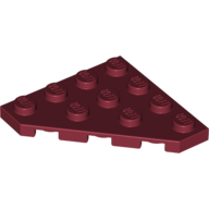 Lego destička 4x4 roh uříznutý, tmavě červená (4526909, 4539070)